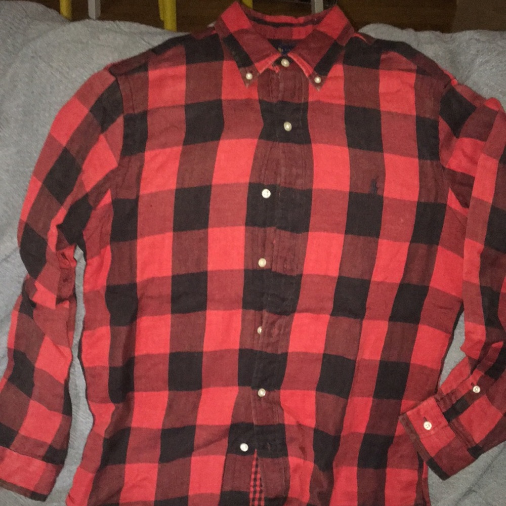 Mens size M Ralph Lauren polo button up